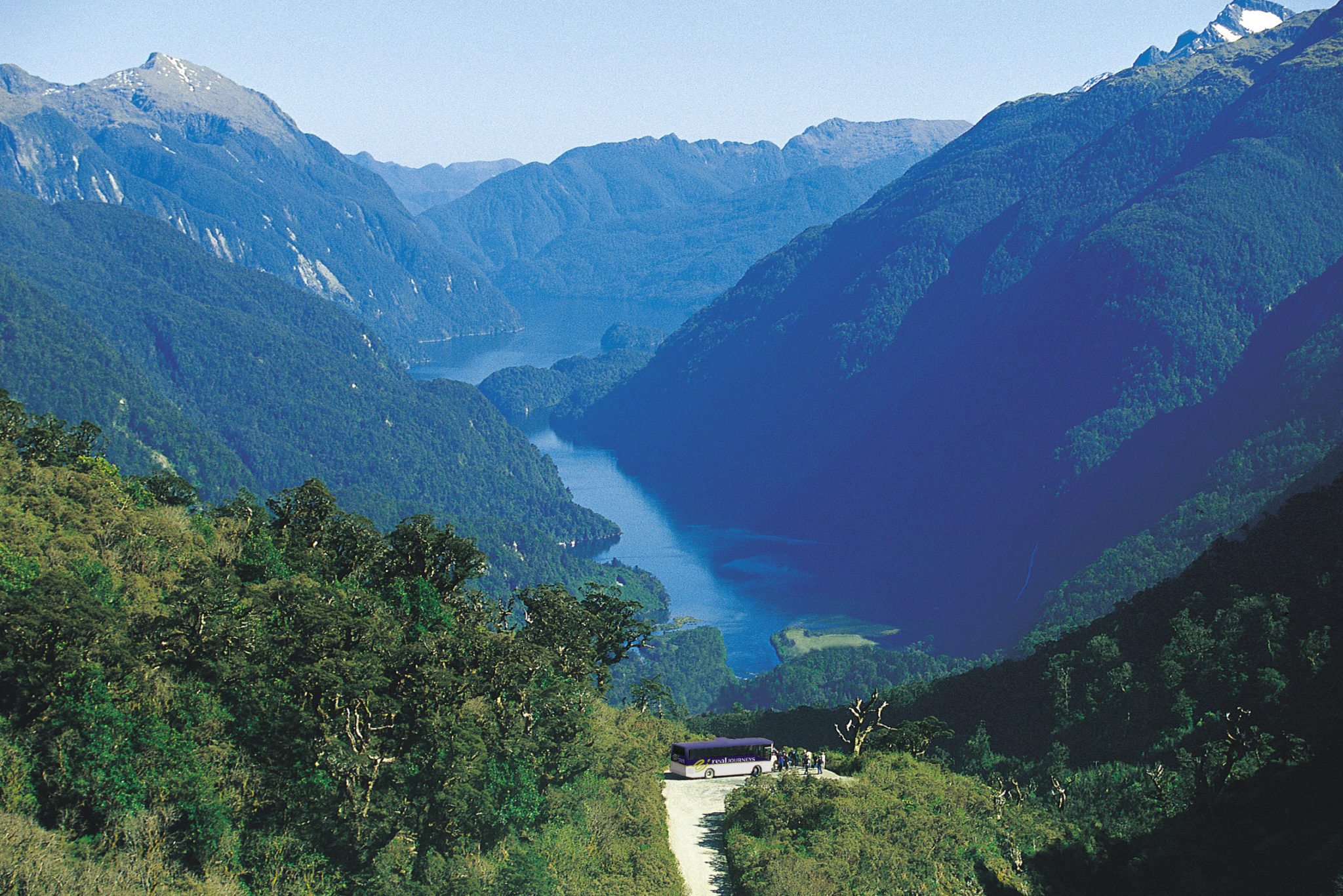 Looking down over the Doubtful Sound from above