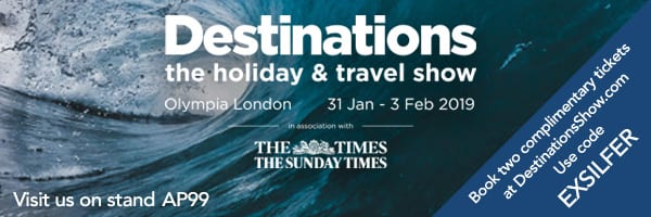 Free tickets to the Destinations Travel and Holiday Show 2019