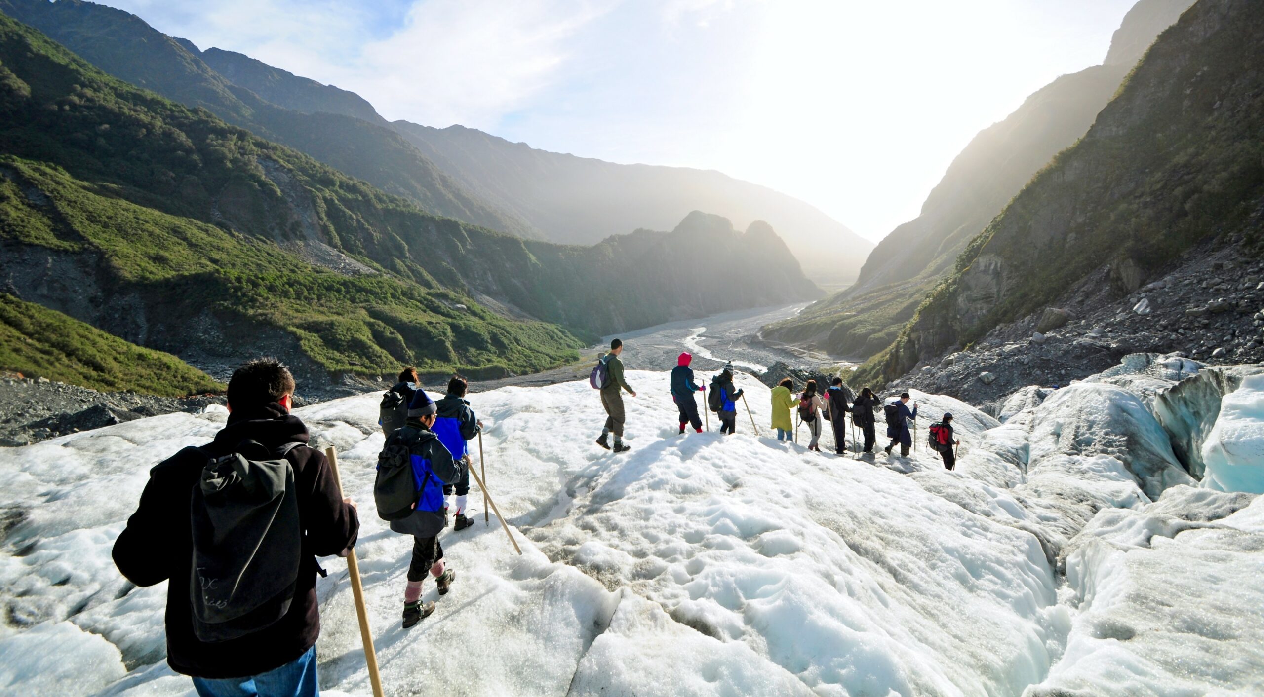 group trekking Fox Glacier, New Zealand - Silver Fern Holidays